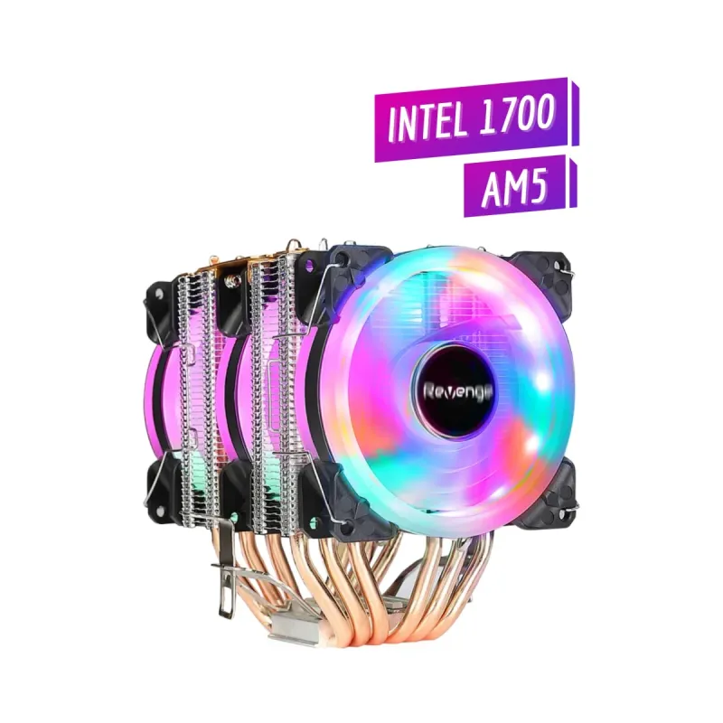 Revenge Cold Frost 602 80 mm 2 Fanlı Siyah Hava İşlemci Soğutucu