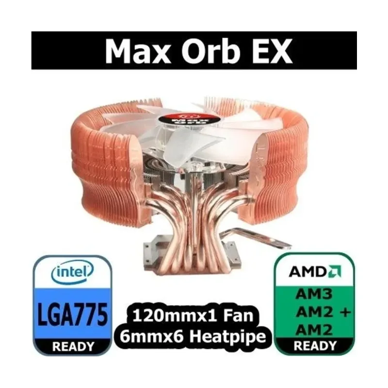 Thermaltake CL-P0467 Max Orb Ex 120 mm Turuncu Hava İşlemci Soğutucu