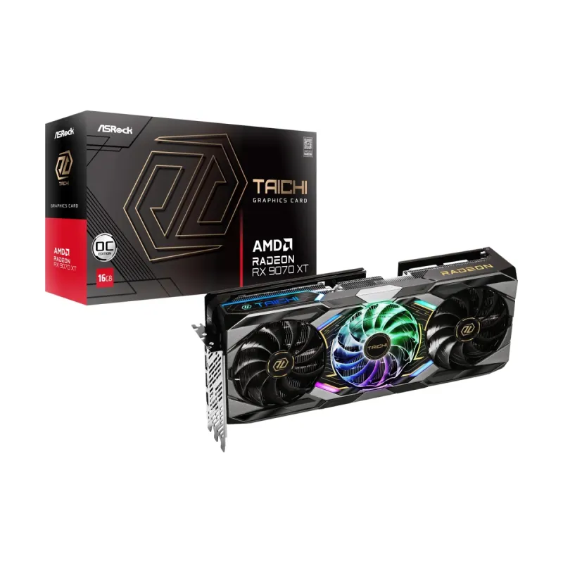 ASRock Radeon RX 9070 XT Taichi OC 16GB GDDR6 Ekran Kartı