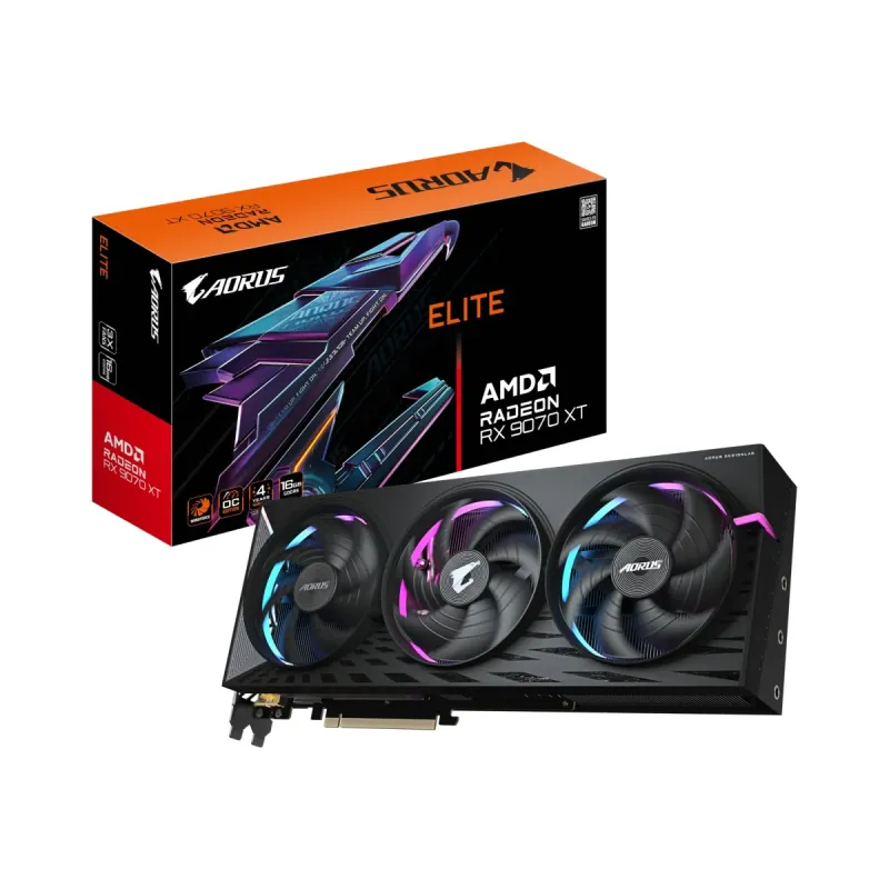 Gigabyte Aorus Radeon RX 9070 XT Elite 16GB GDDR6 Ekran Kartı
