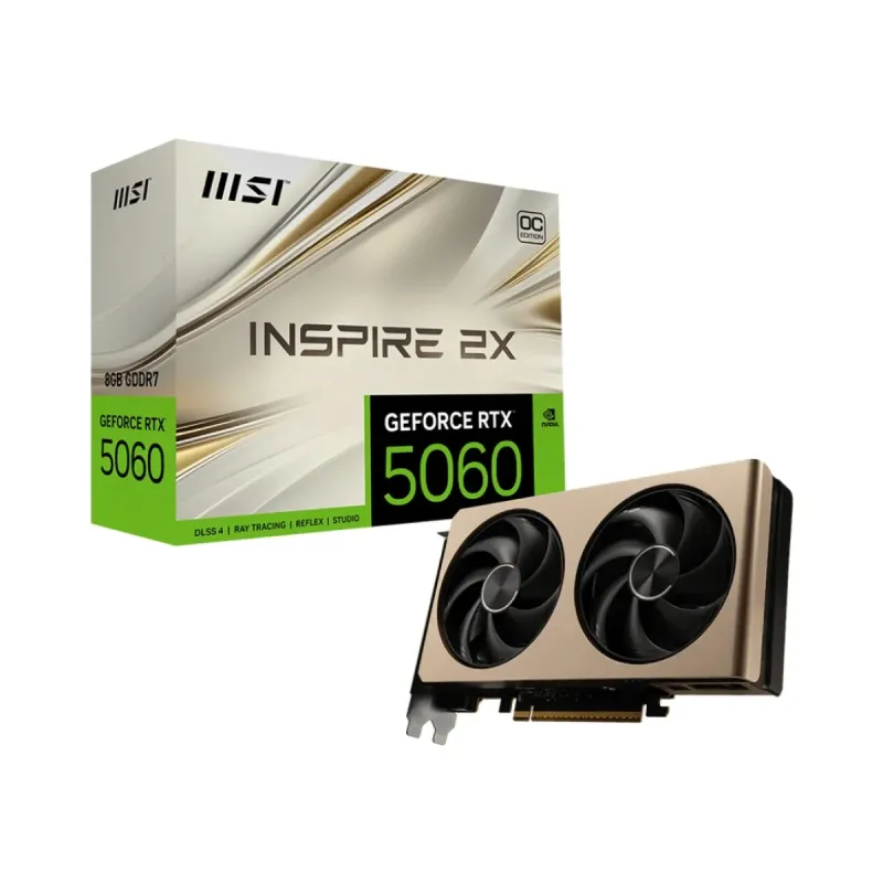 MSI GeForce RTX 5060 Inspire 2X OC 8GB GDDR7 Ekran Kartı