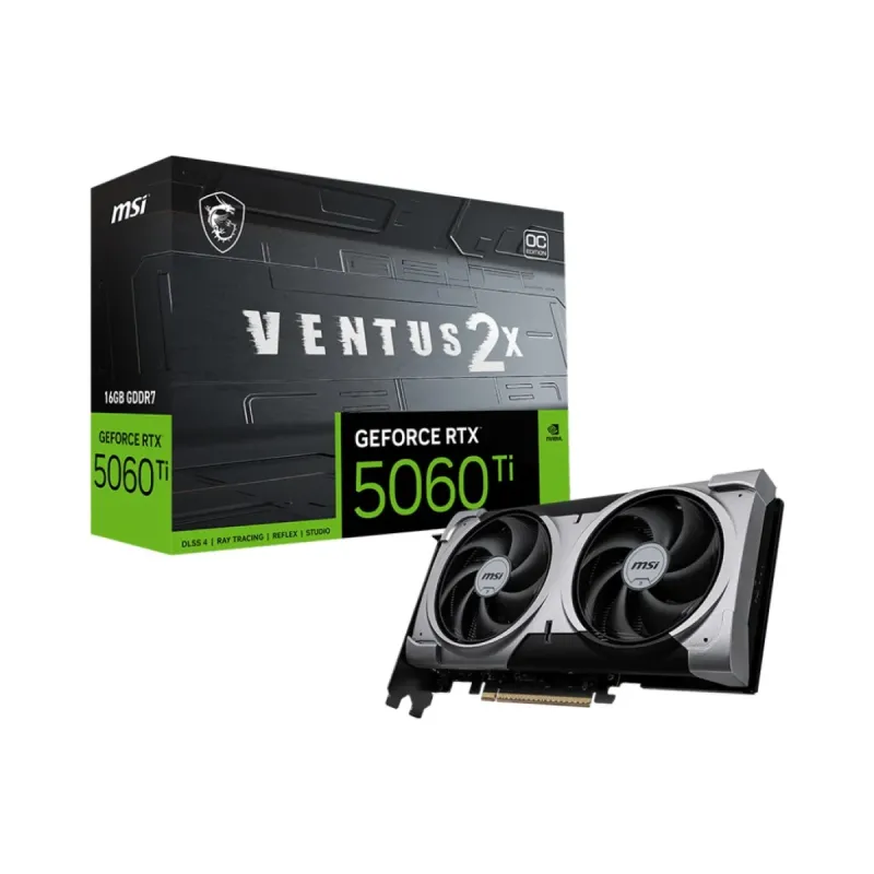MSI GeForce RTX 5060 Ti Ventus 2X OC Plus 16GB GDDR7 Ekran Kartı