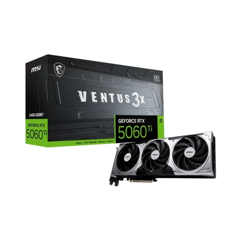 MSI GeForce RTX 5060 Ti Ventus 3X OC 16GB GDDR7 Ekran Kartı