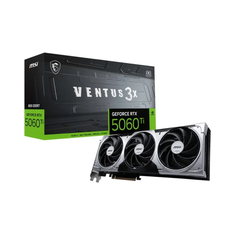 MSI GeForce RTX 5060 Ti Ventus 3X OC 8GB GDDR7 Ekran Kartı