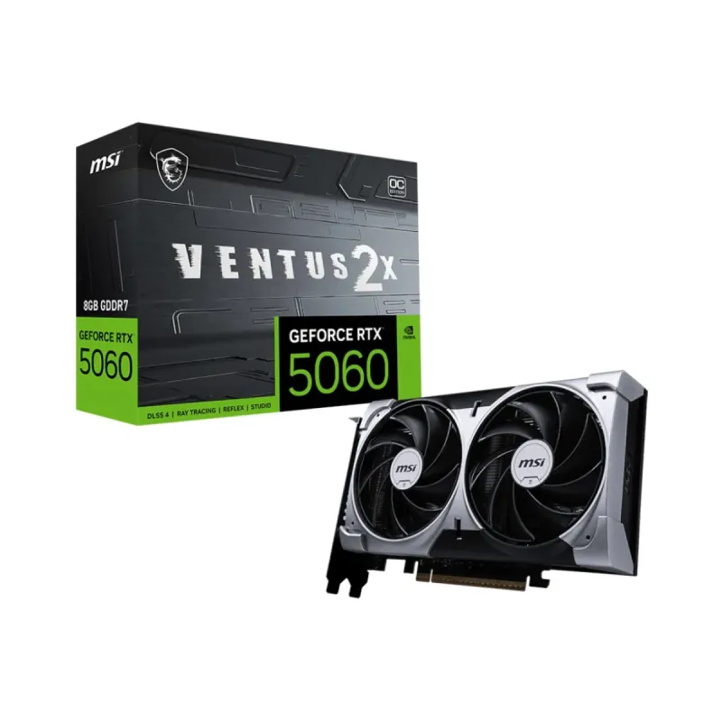 MSI GeForce RTX 5060 Ventus 2X OC 8GB GDDR7 Ekran Kartı