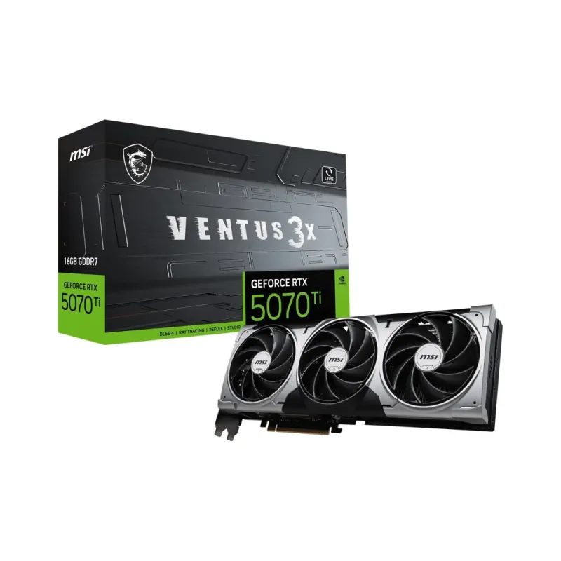 MSI GeForce RTX 5070 Ti Ventus 3X 16GB GDDR7 Ekran Kartı