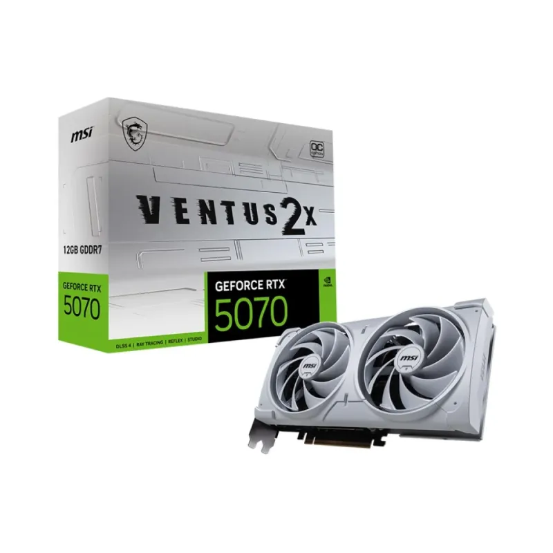 MSI GeForce RTX 5070 Ventus 2X OC White 12GB GDDR7 Ekran Kartı