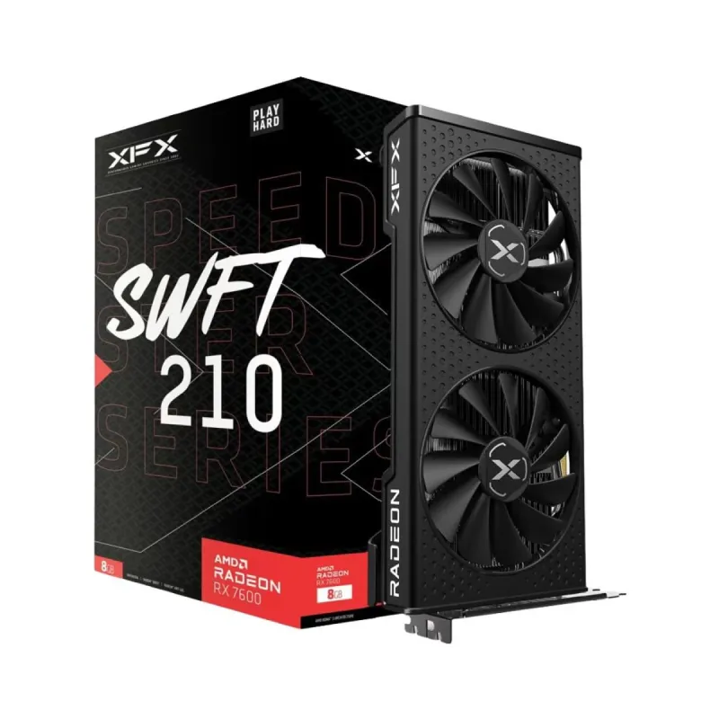 XFX Speedster SWFT 210 Radeon RX 7600 Core Gaming 8GB GDDR6 Ekran Kartı