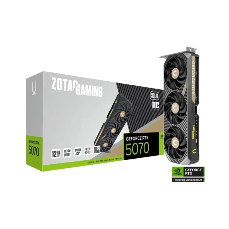 Zotac Gaming GeForce RTX 5070 Solid OC 12GB GDDR7 Ekran Kartı