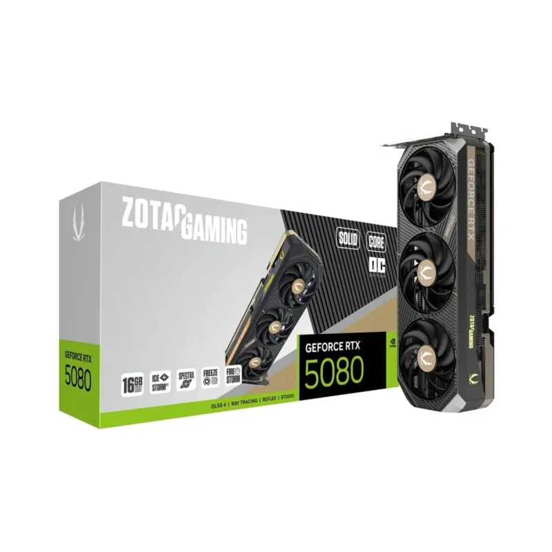Zotac Gaming GeForce RTX 5080 Solid Core OC 16GB GDDR7 Ekran Kartı