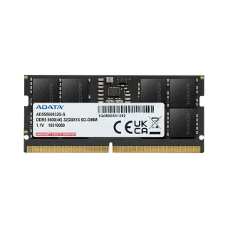 Adata AD5S560032G-S 32 GB (1x32 GB) DDR5 5600 MT/s CL46 SO-DIMM Siyah RAM