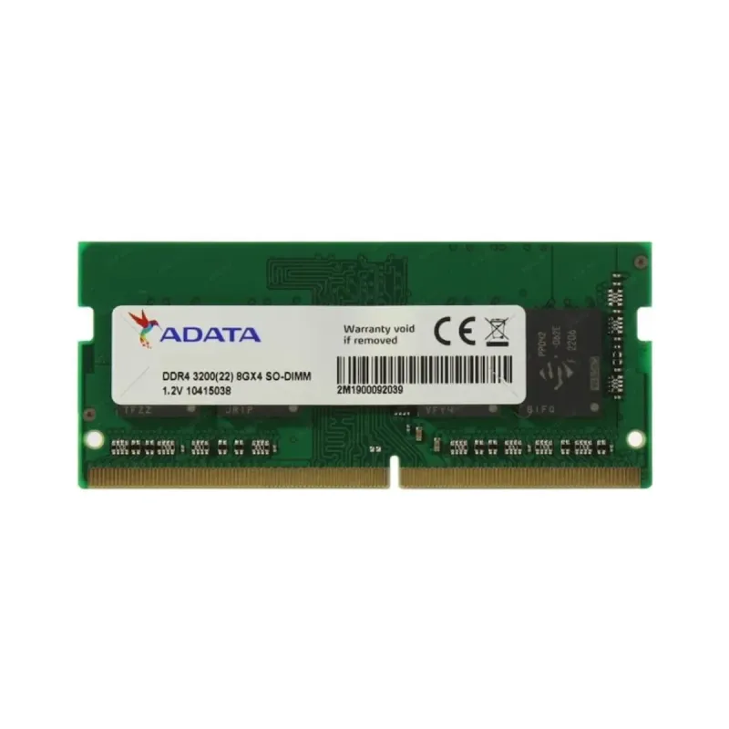 Adata ADTSO3200/8 8 GB (1x8 GB) DDR4 3200 MT/s CL22 SO-DIMM Yeşil RAM