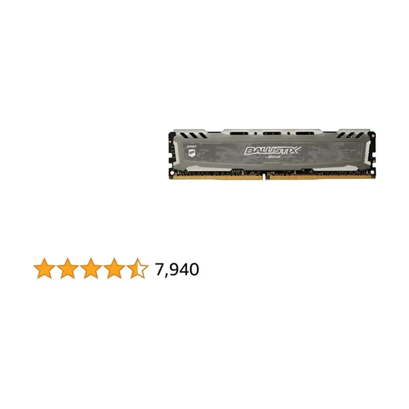 Crucial Ballistix Sport LT 8 GB (1x8 GB) DDR4 2666 MT/s CL16 DIMM RAM