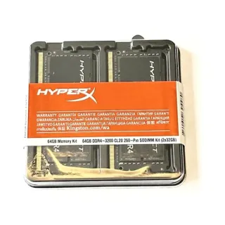 HyperX Impact 64 GB (2x32 GB) DDR4 3200 MT/s CL20 SO-DIMM Siyah RAM