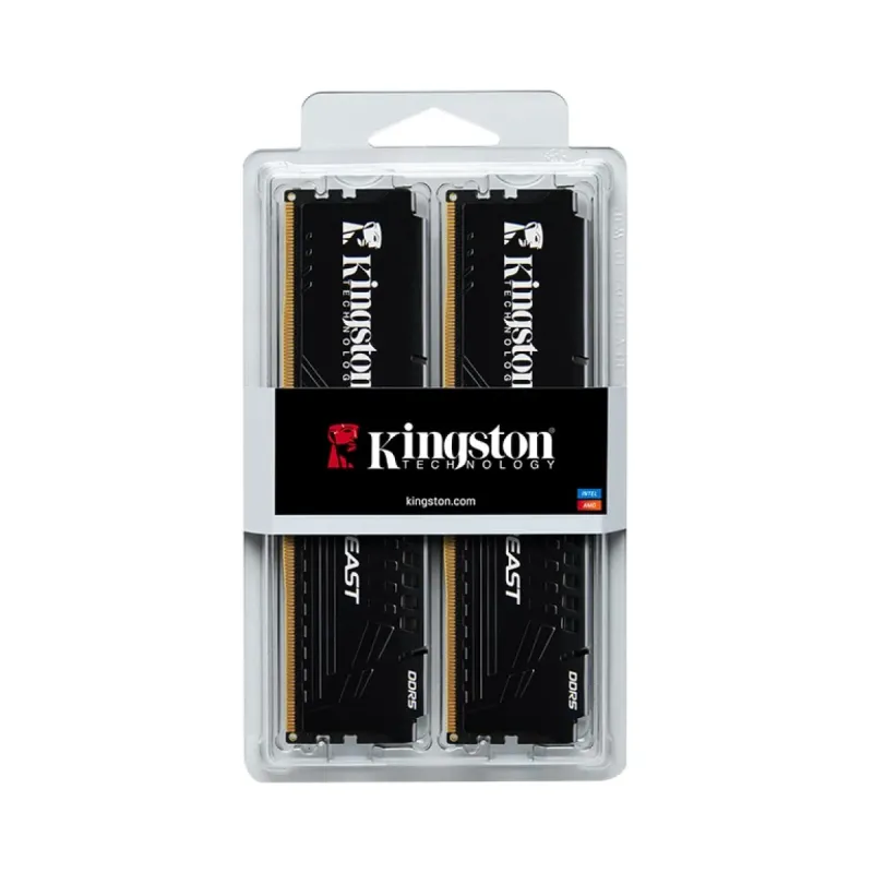 Kingston Beast 16 GB (2x8 GB) DDR5 5600 MT/s CL36 DIMM Siyah RAM