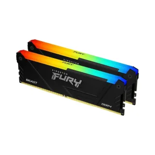 Kingston Fury Beast RGB 16 GB (2x8 GB) DDR4 3200 MT/s CL16 DIMM Siyah KF432C16BB2AK2/16 RAM
