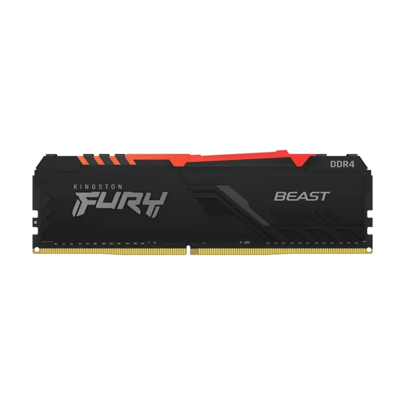 Kingston Fury Beast RGB 8 GB (1x8 GB) DDR4 3200 MT/s CL16 DIMM Siyah KF432C16BBA/8 RAM