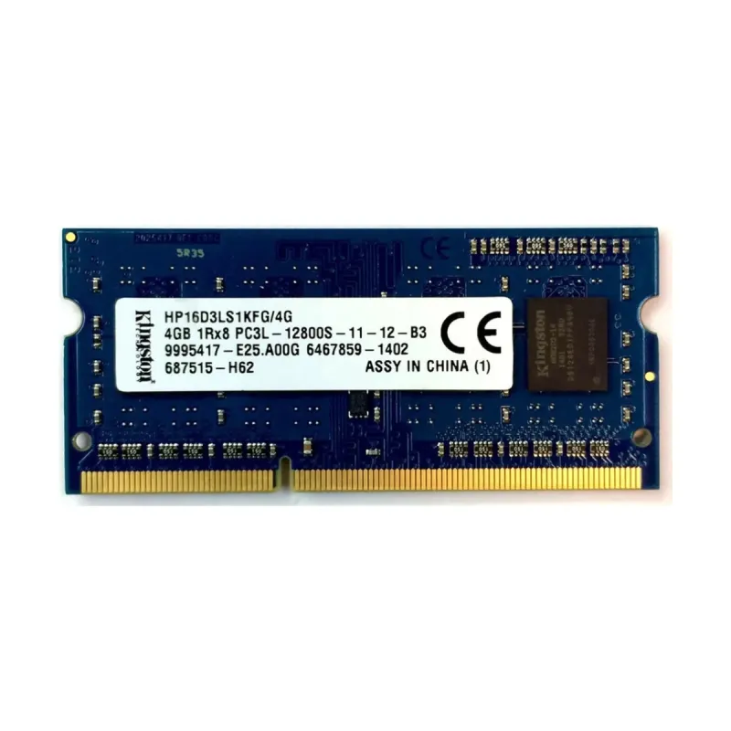 Kingston HP16D3LS1KFG/4G 4 GB (1x4 GB) DDR3 1600 MT/s CL11 SO-DIMM Mavi RAM
