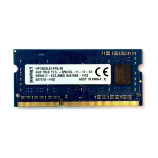 Kingston HP16D3LS1KFG/4G 4 GB (1x4 GB) DDR3 1600 MT/s CL11 SO-DIMM Mavi RAM