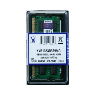 Kingston ValueRAM 4 GB (1x4 GB) DDR3 1333 MT/s CL9 SO-DIMM Yeşil KVR1333D3S9/4 RAM