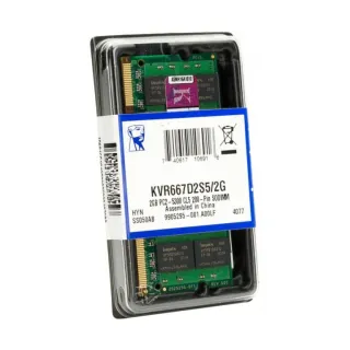 Kingston ValueRAM 2 GB (1x2 GB) DDR2 667 MT/s CL5 SO-DIMM Yeşil RAM