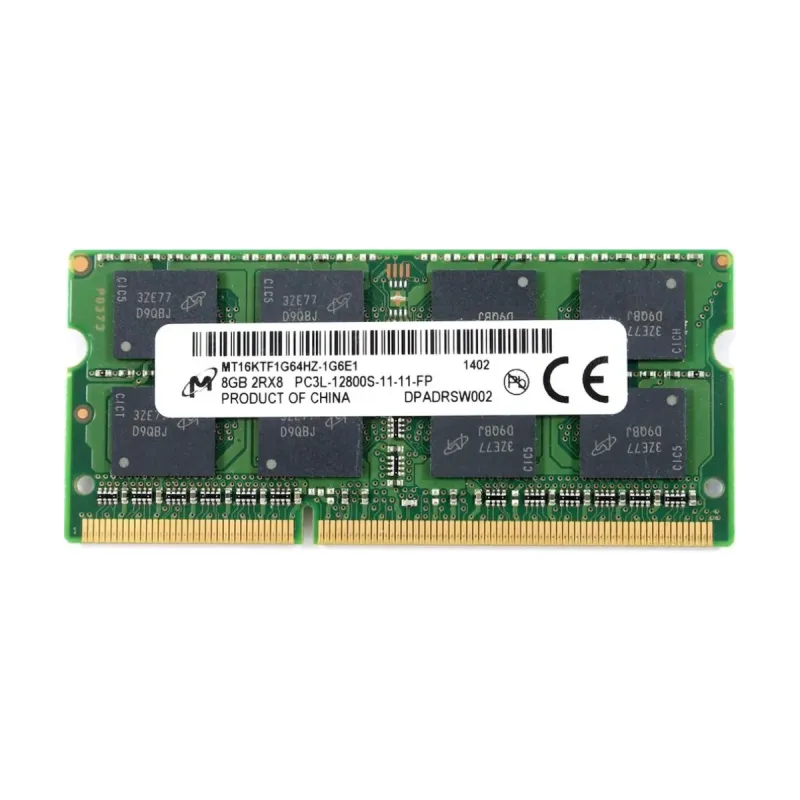 Micron MT16KTF1G64HZ-1G6E1 8 GB (1x8 GB) DDR3 1600 MT/s CL11 SO-DIMM Yeşil RAM