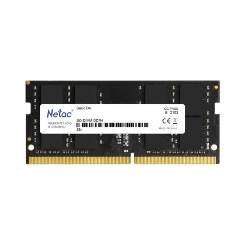 Netac Basic 16 GB (1x16 GB) DDR4 3200 MT/s CL22 SO-DIMM Siyah RAM