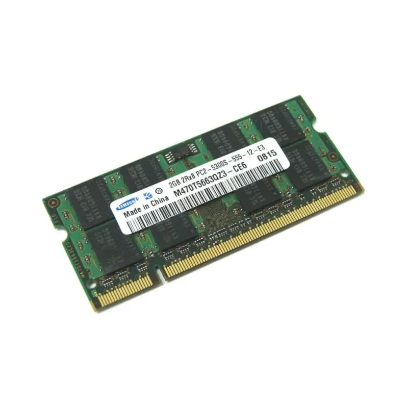 Samsung M470T5663QZ3-CE6 2 GB (1x2 GB) DDR2 667 MT/s CL5 SO-DIMM Yeşil RAM