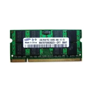Samsung M470T5663QZ3-CF7 2 GB (1x2 GB) DDR2 800 MT/s CL6 SO-DIMM Yeşil RAM