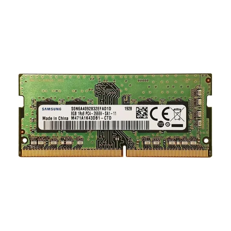 Samsung M471A1K43DB1-CTD 8 GB (1x8 GB) DDR4 2666 MT/s CL19 SO-DIMM Yeşil RAM