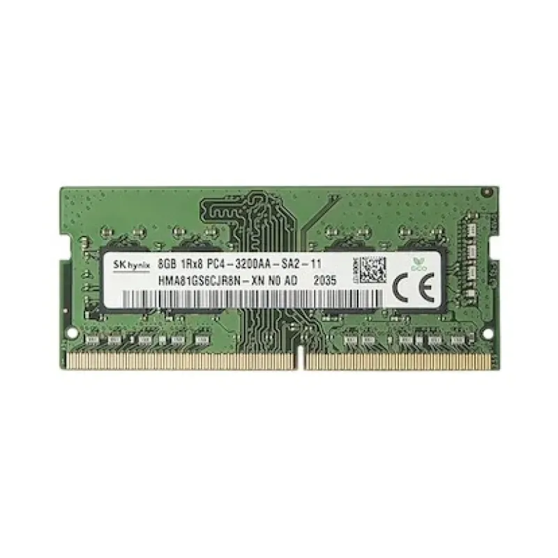SK Hynix HMA81GS6CJR8N-XN 8 GB (1x8 GB) DDR4 3200 MT/s CL22 SO-DIMM Yeşil RAM