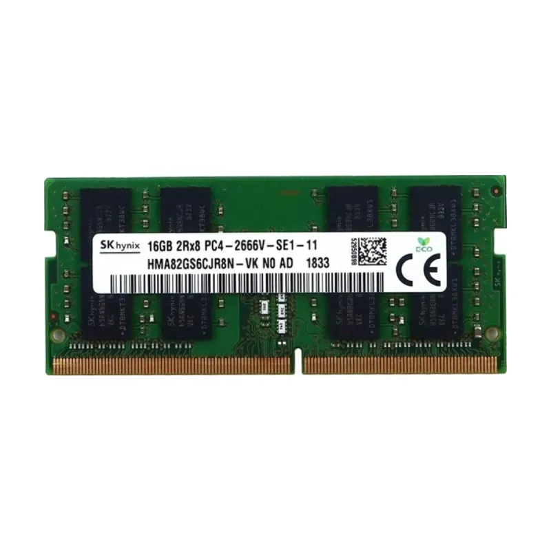 SK Hynix HMA82GS6CJR8N-VK 16 GB (1x16 GB) DDR4 2666 MT/s CL19 SO-DIMM Yeşil RAM