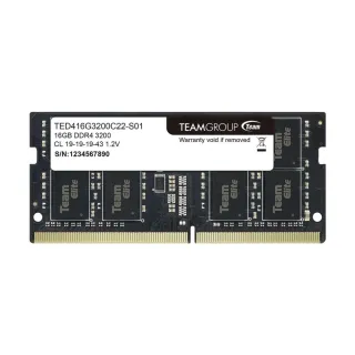 Team Group Elite 16 GB (1x16 GB) DDR4 3200 MT/s CL22 SO-DIMM Siyah RAM