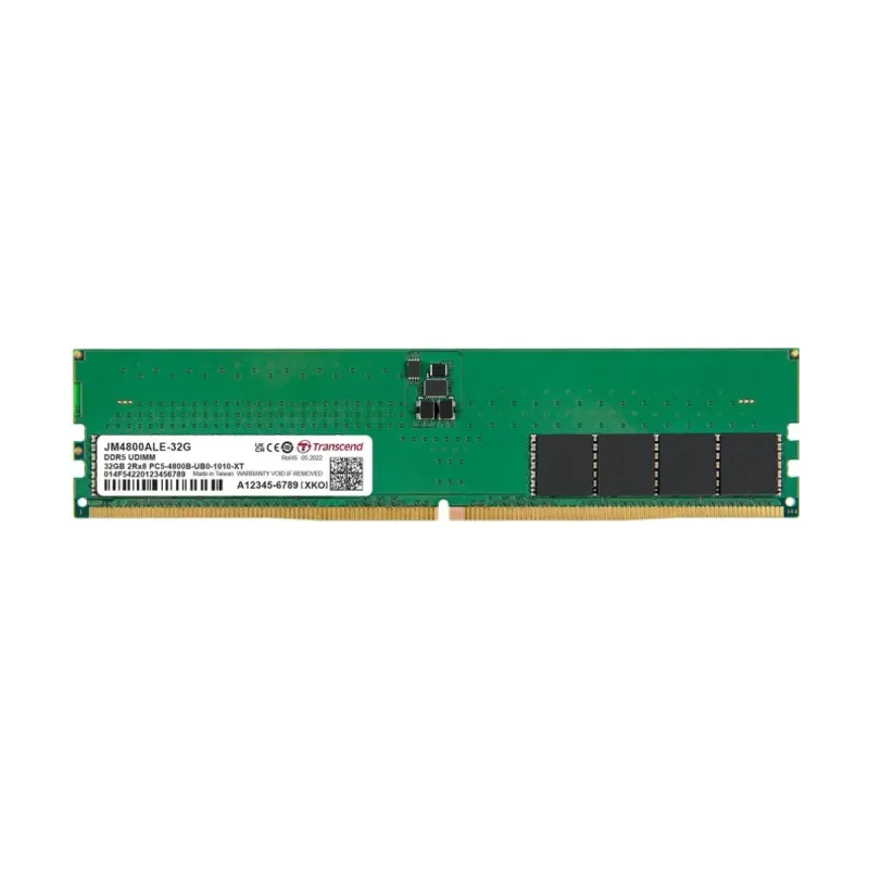 Transcend JetRam 32 GB (1x32 GB) DDR5 4800 MT/s CL40 DIMM Yeşil RAM