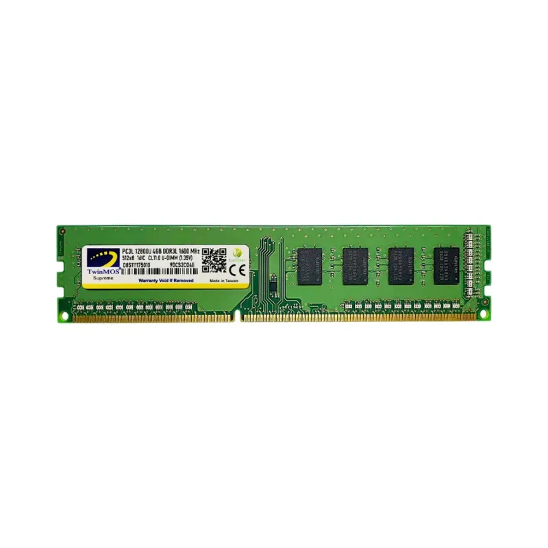 TwinMOS MDD3L4GB1600D 4 GB (1x4 GB) DDR3 1600 MT/s CL11 DIMM Yeşil RAM