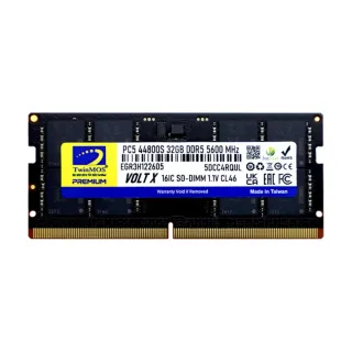 TwinMOS VoltX 32 GB (1x32 GB) DDR5 5600 MT/s CL46 SO-DIMM Siyah RAM
