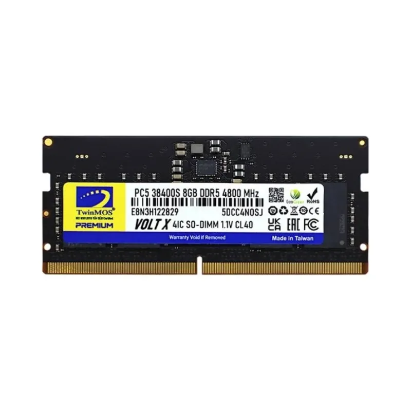 TwinMOS VoltX 8 GB (1x8 GB) DDR5 4800 MT/s CL40 SO-DIMM Siyah RAM