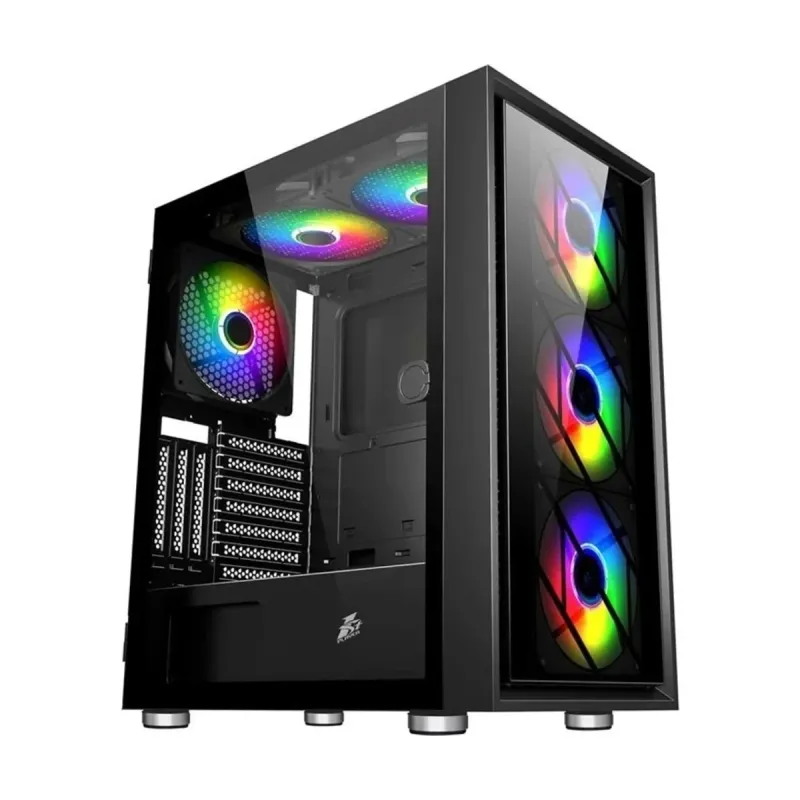 1Stplayer AR7-G ATX Siyah Temperli Cam 4 RGB Fanlı 750W PSU Bilgisayar Kasası