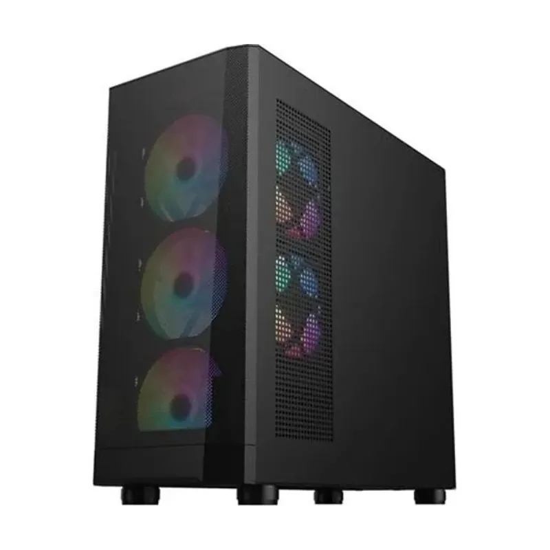 1Stplayer FD5-M Micro ATX Siyah Temperli Cam 4 ARGB Fanlı 600W PSU Bilgisayar Kasası