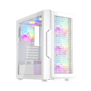 1Stplayer T7 ATX Gri Temperli Cam 4 ARGB Fanlı 650W PSU Bilgisayar Kasası