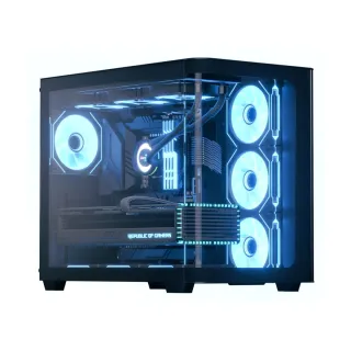 Aerocool P300C Micro ATX Siyah Temperli Cam 3 ARGB Fanlı Bilgisayar Kasası