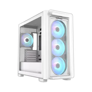 Asus A23 Plus Micro ATX Beyaz Temperli Cam 4 ARGB Fanlı Bilgisayar Kasası