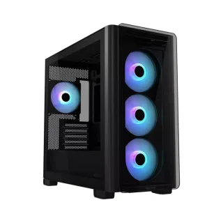 Asus A23 Plus Micro ATX Siyah Temperli Cam 4 ARGB Fanlı Bilgisayar Kasası