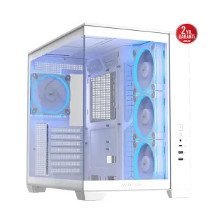 Asus A32 Plus ATX Beyaz Temperli Cam 4 ARGB Fanlı Bilgisayar Kasası