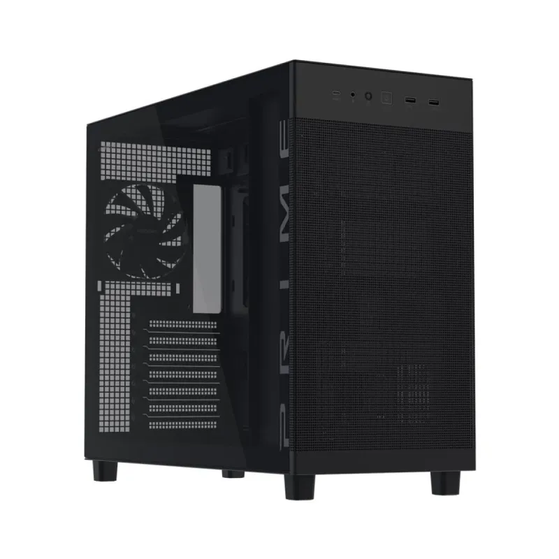 Asus Prime AP303 ATX Siyah Temperli Cam 1 Fanlı Bilgisayar Kasası