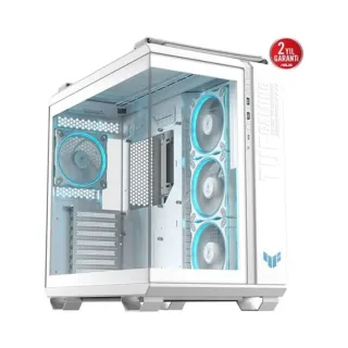 Asus TUF Gaming GT502 Horizon ATX Beyaz Temperli Cam 4 ARGB Fanlı Bilgisayar Kasası
