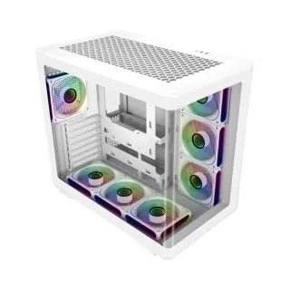 Cooler Master Elite 600 ATX Beyaz Temperli Cam 4 ARGB Fanlı Bilgisayar Kasası