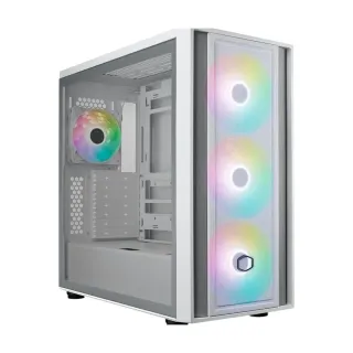 Cooler Master MasterBox 600 E-ATX Beyaz Temperli Cam 4 ARGB Fanlı Bilgisayar Kasası