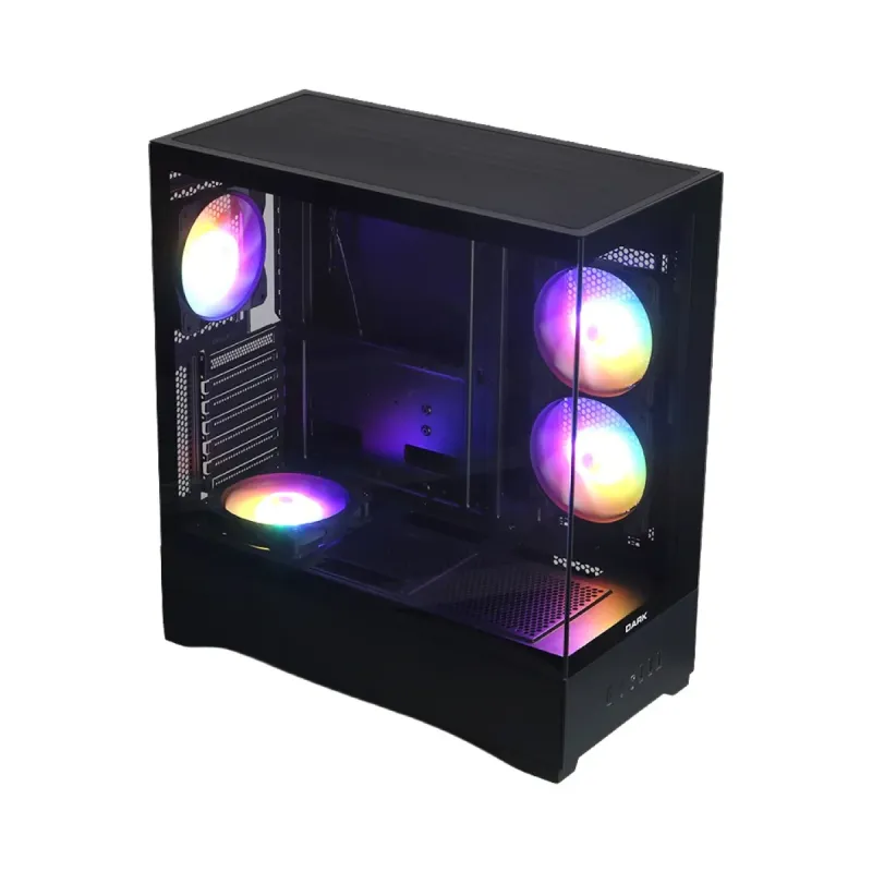 Dark Diamond Pro ATX Siyah Akrilik 4 RGB Fanlı Bilgisayar Kasası