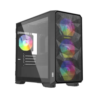 Dragos Diamond Micro ATX Siyah Temperli Cam 4 ARGB Fanlı 600W PSU Bilgisayar Kasası